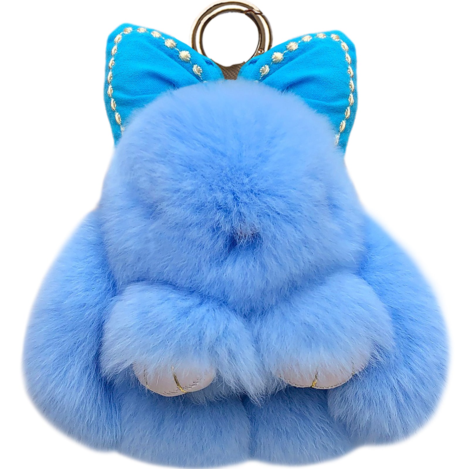 Charming Bunny Lulu Keychain with Bow Cute Soft Elegant Plush Bag Charm for Women Ideal for Backpack Purse Key