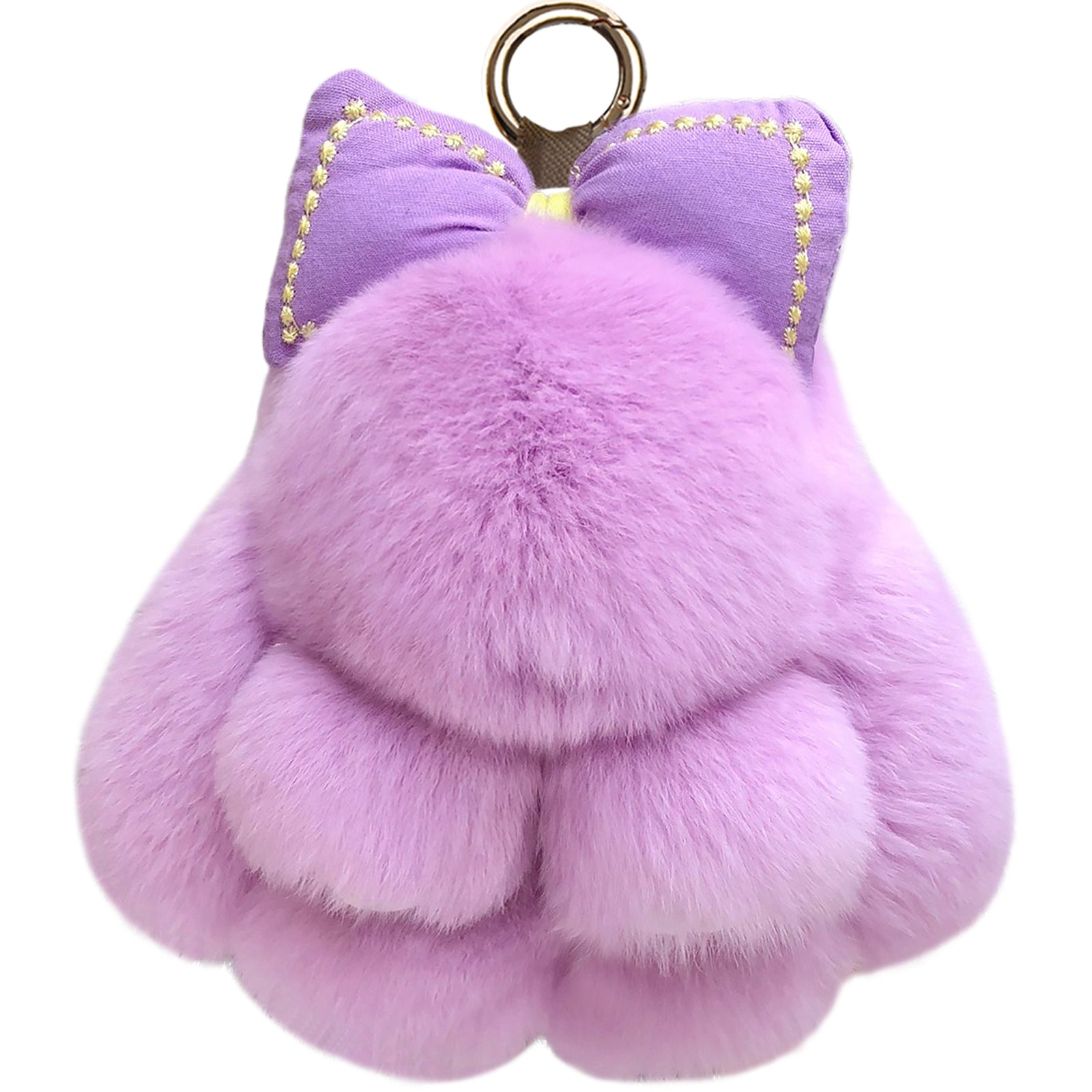 Charming Bunny Lulu Keychain with Bow Cute Soft Elegant Plush Bag Charm for Women Ideal for Backpack Purse Key