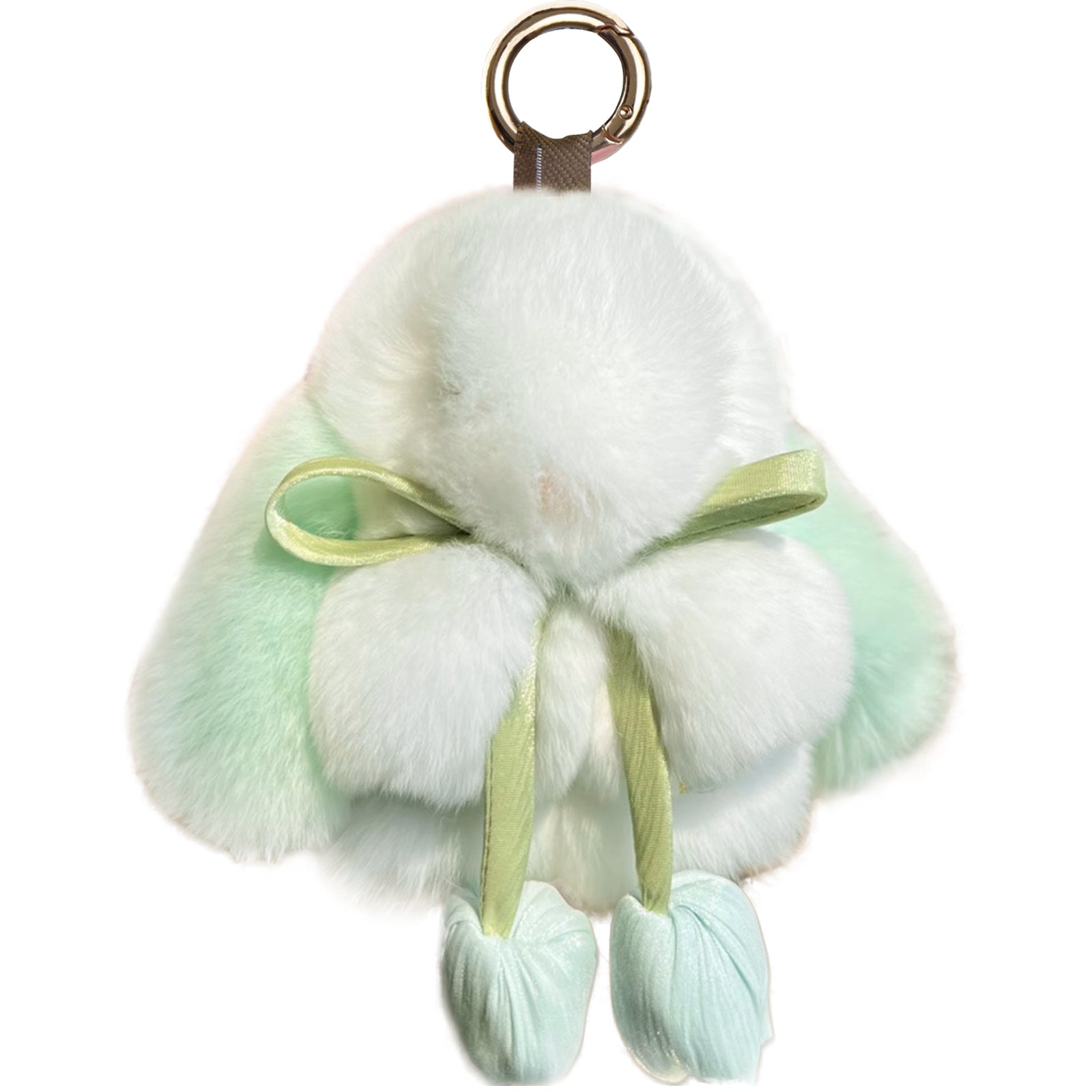 Bunny Lulu Keychain with Tin & Bag Soft Cute Plush Fluffy Tulip Bunnylulu Keychain with Optional Tin and Bag