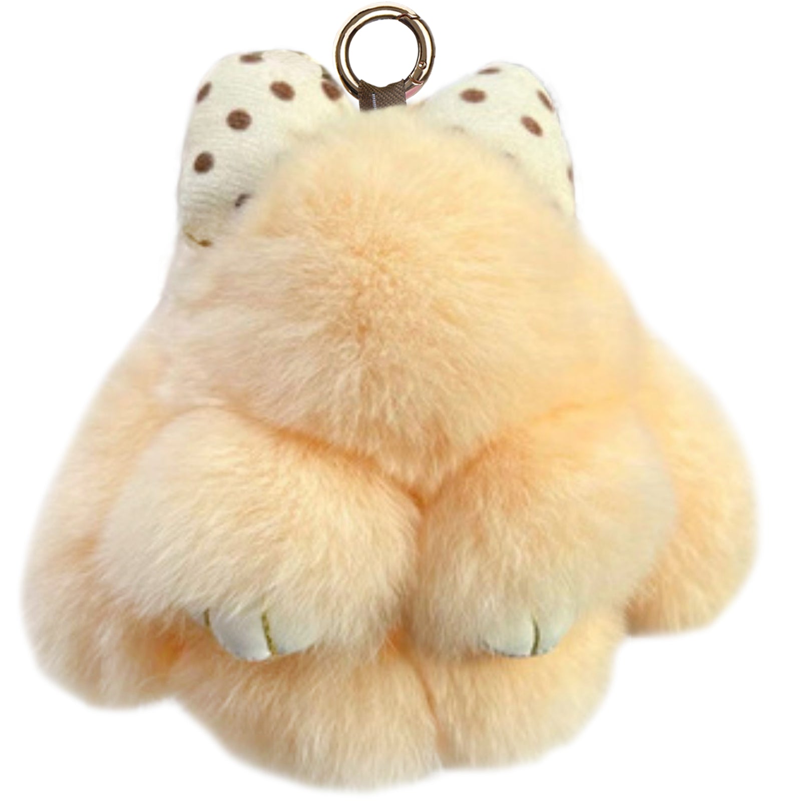 Bunny Lulu Keychain with Tin & Bag Rabbit Fur Bunny Lulu Keychain With Bow for Women Cute Soft Plush Accessory