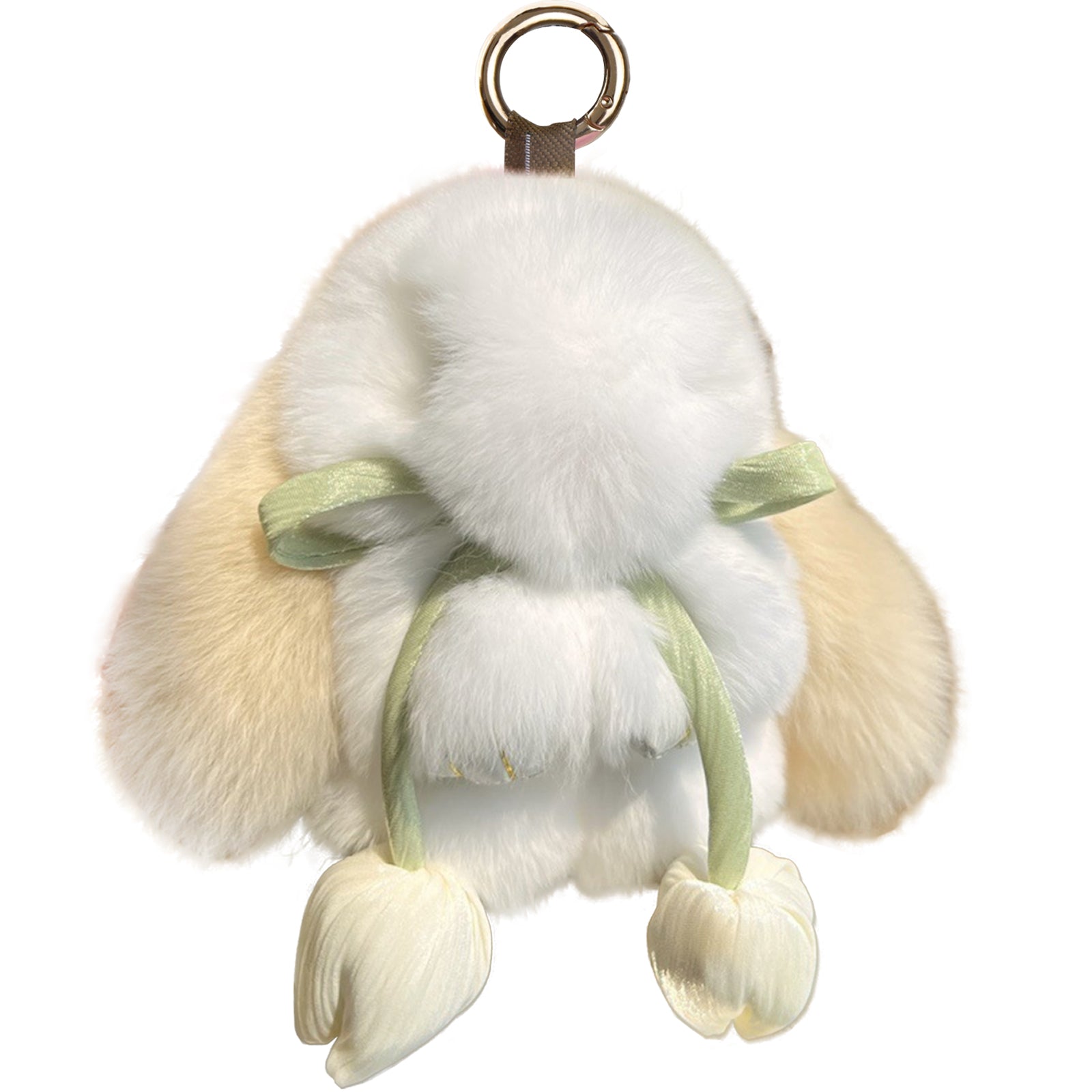 Bunny Lulu Keychain with Tin & Bag Soft Cute Plush Fluffy Tulip Bunnylulu Keychain with Optional Tin and Bag