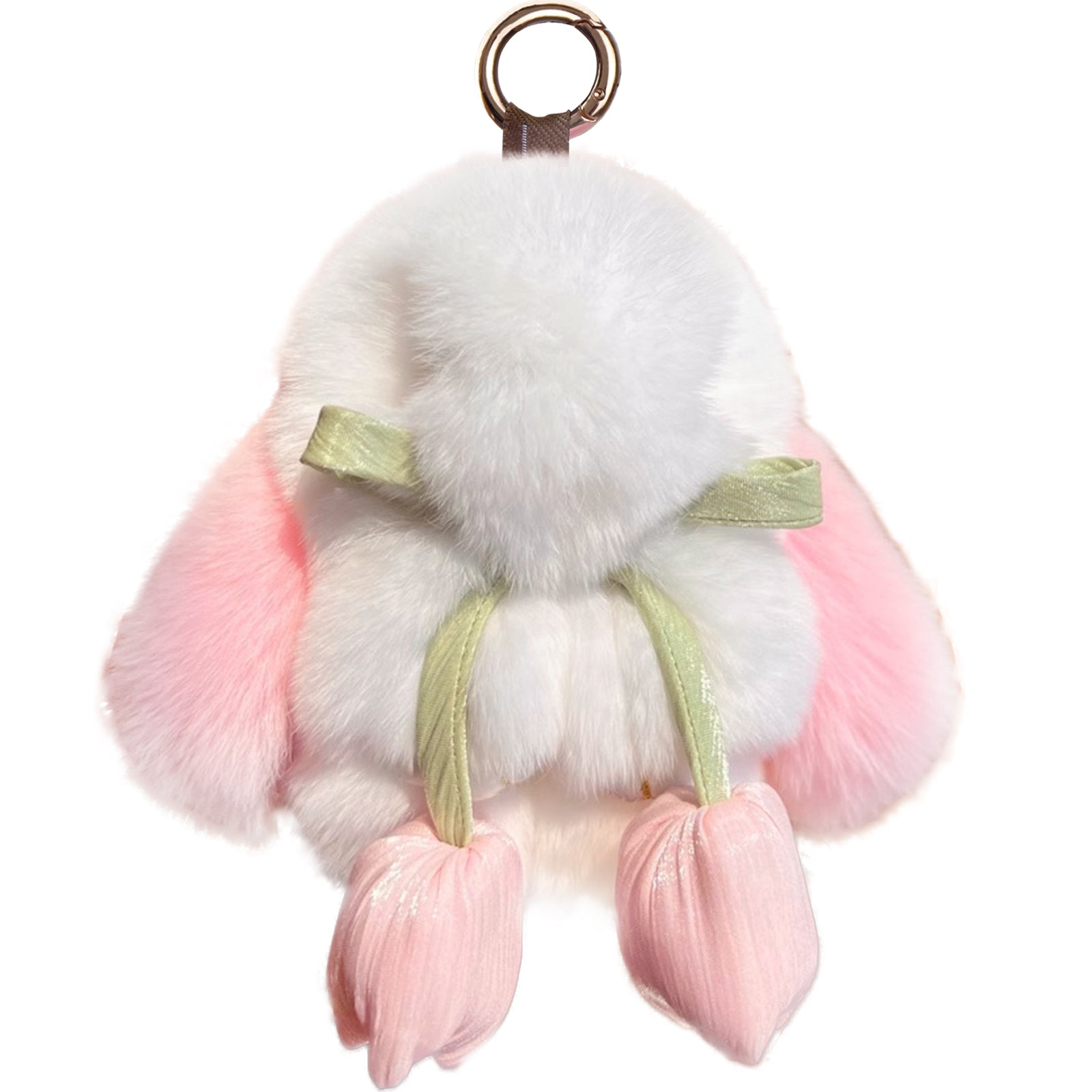 Bunny Lulu Keychain with Tin & Bag Soft Cute Plush Fluffy Tulip Bunnylulu Keychain with Optional Tin and Bag