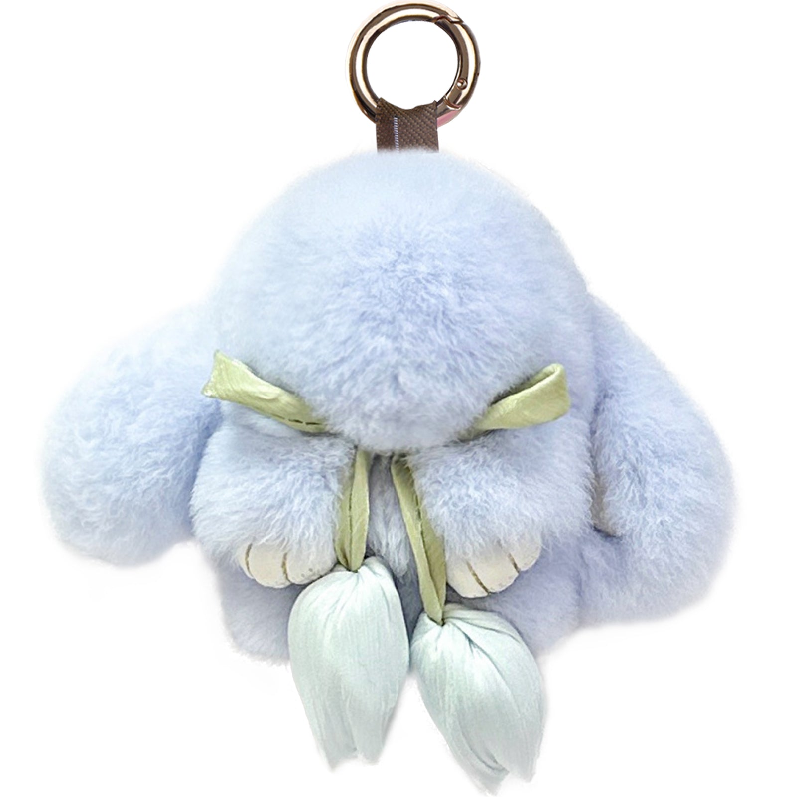 Bunny Lulu Keychain with Tin & Bag Soft Cute Plush Fluffy Tulip Bunnylulu Keychain with Optional Tin and Bag