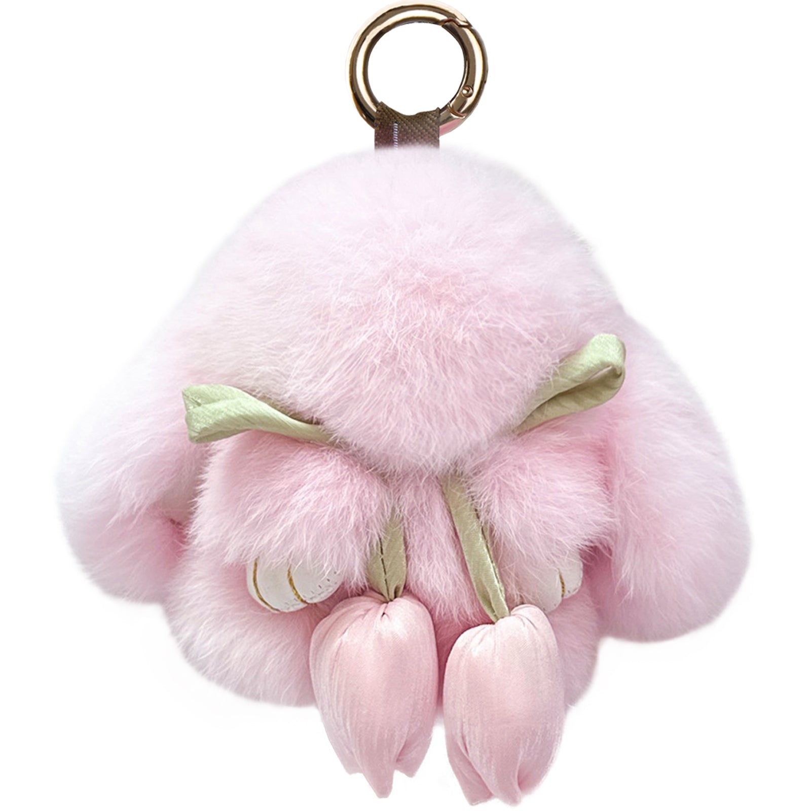 Bunny Lulu Keychain with Tin & Bag Soft Cute Plush Fluffy Tulip Bunnylulu Keychain with Optional Tin and Bag