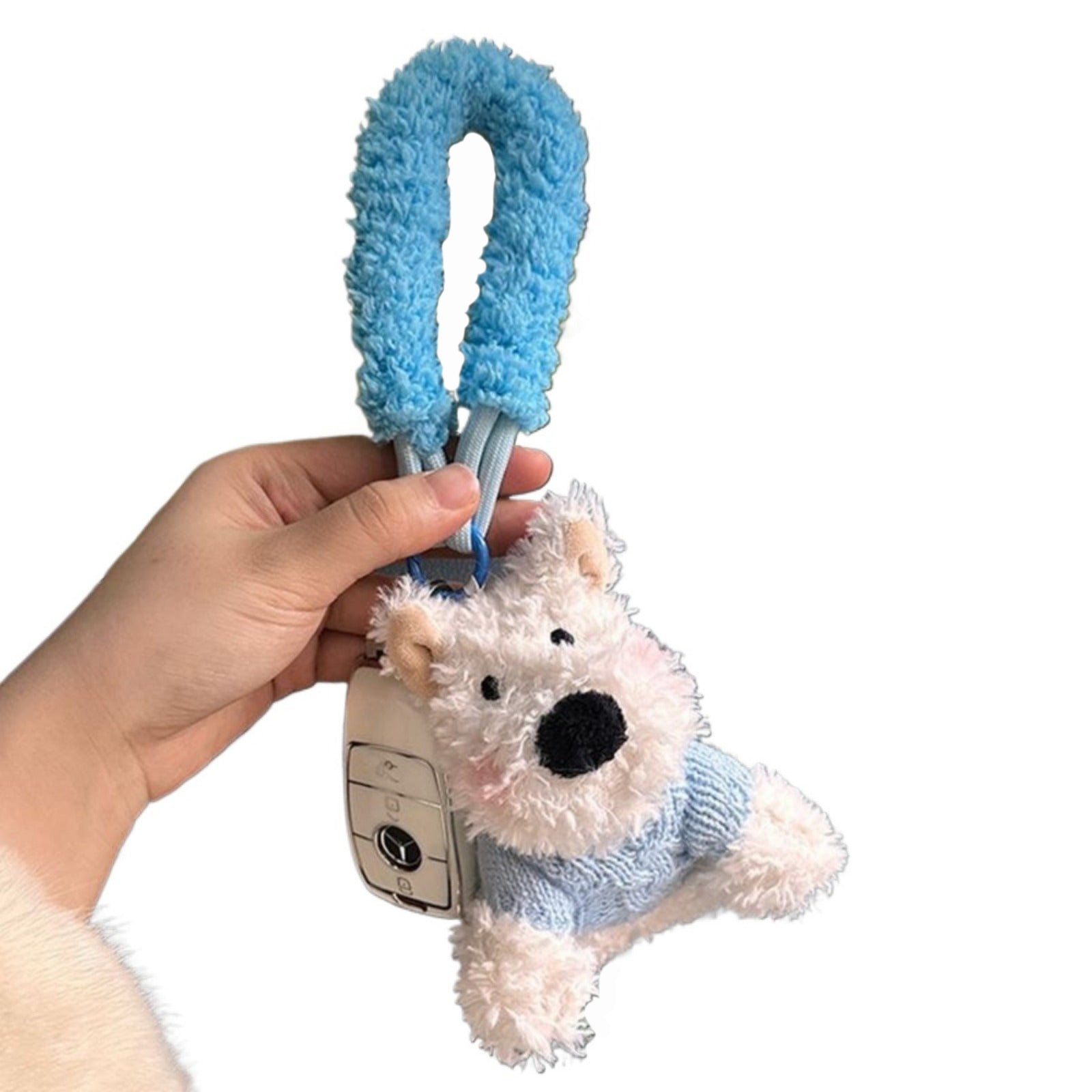 West Highland Dog Keychain Cute Plush Soft Adorable Keyring Key Accessory For Key Bag Backpack Ideal For Dog Lovers