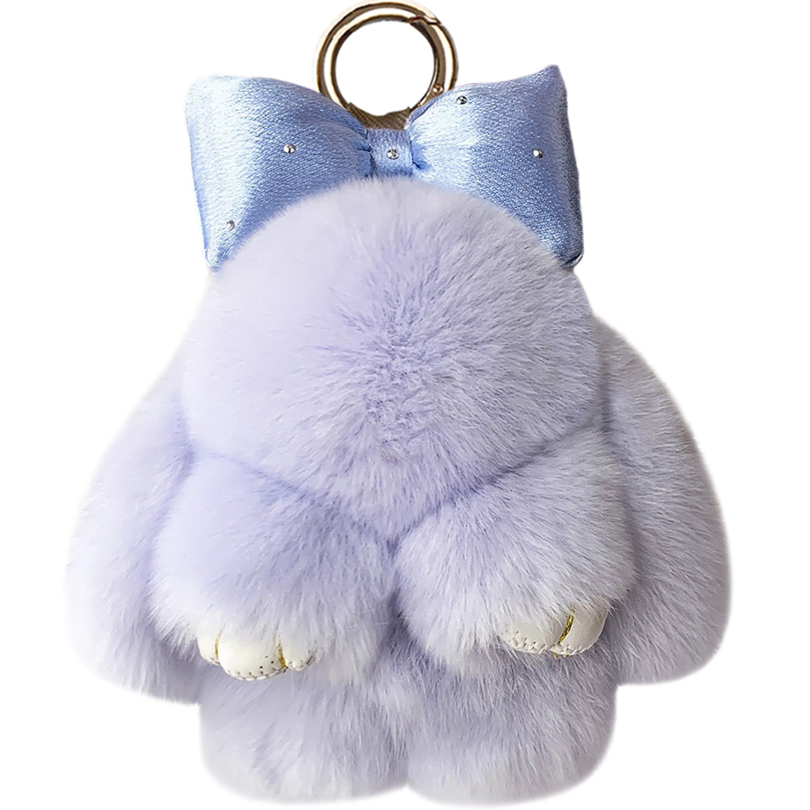 Bunny Lulu Keychain with Bow Cute Soft Plush Bunny Keychain Keyring for Bags, Backpacks & Keys Ideal Gift for Women