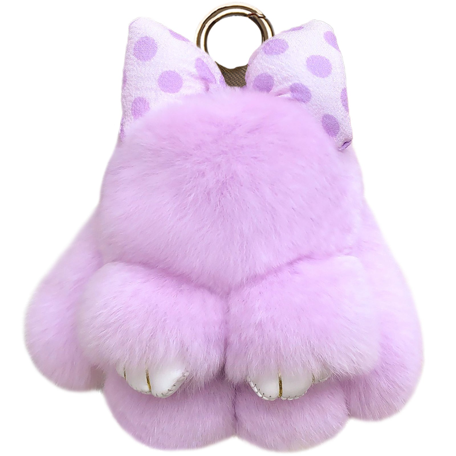 Charming Bunny Lulu Keychain with Bow Cute Soft Elegant Plush Bag Charm for Women Ideal for Backpack Purse Key