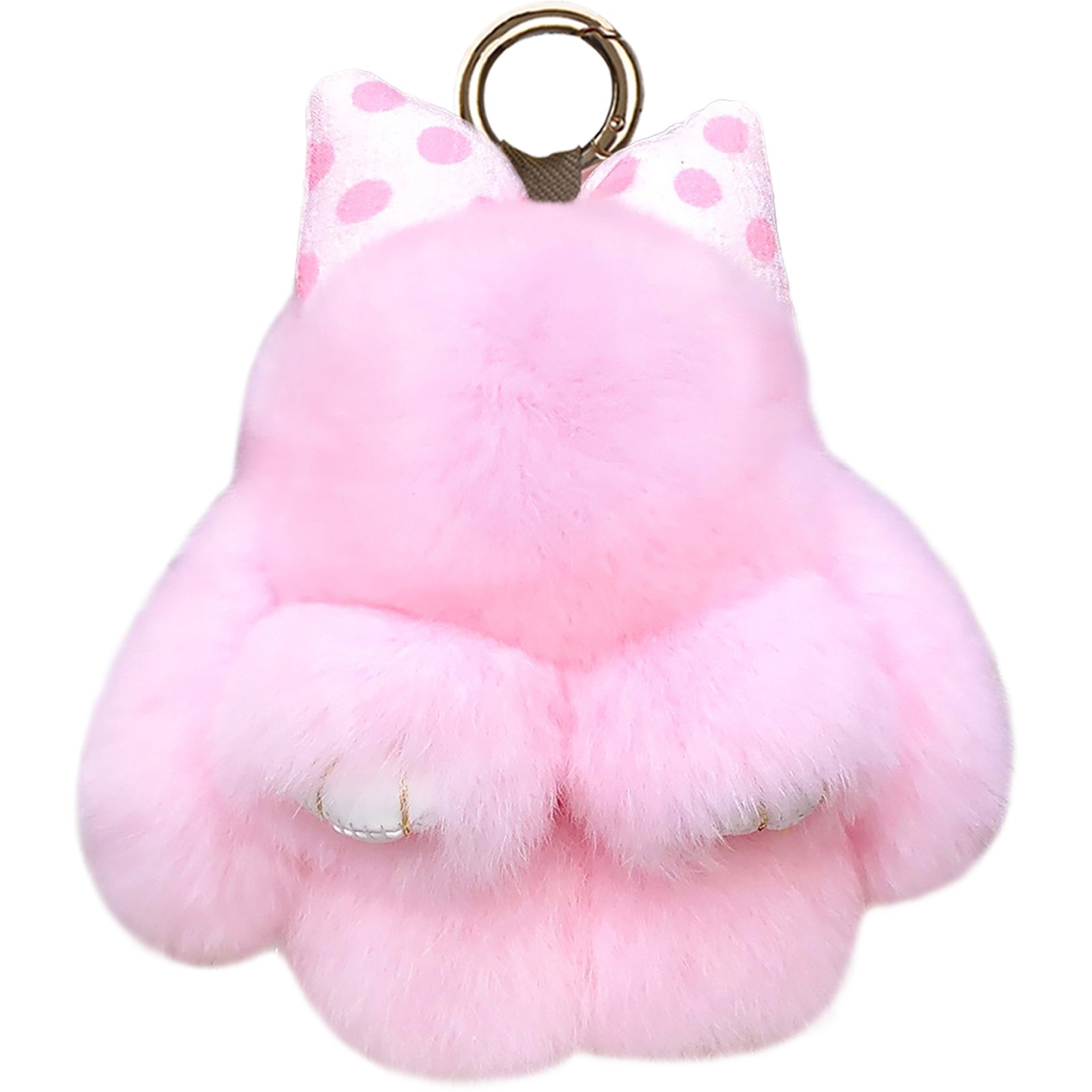 Charming Bunny Lulu Keychain with Bow Cute Soft Elegant Plush Bag Charm for Women Ideal for Backpack Purse Key