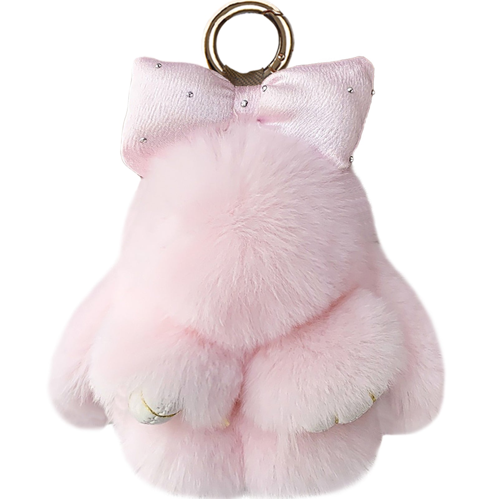 Bunny Lulu Keychain with Bow Cute Soft Plush Bunny Keychain Keyring for Bags, Backpacks & Keys Ideal Gift for Women