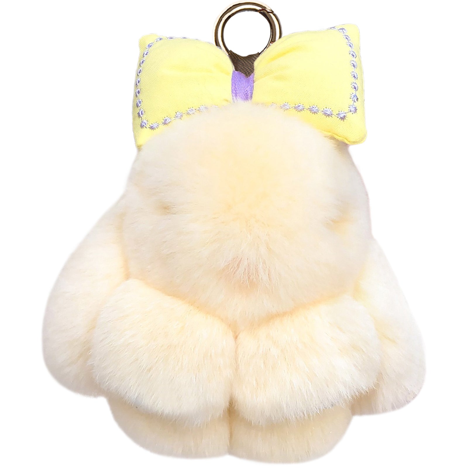 Charming Bunny Lulu Keychain with Bow Cute Soft Elegant Plush Bag Charm for Women Ideal for Backpack Purse Key